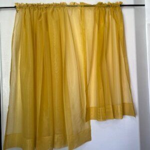 Everton Sheer Curtains Golden Rod Set‎ Of 4 Pocket Panels